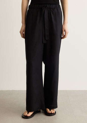 Piped Silk Trousers