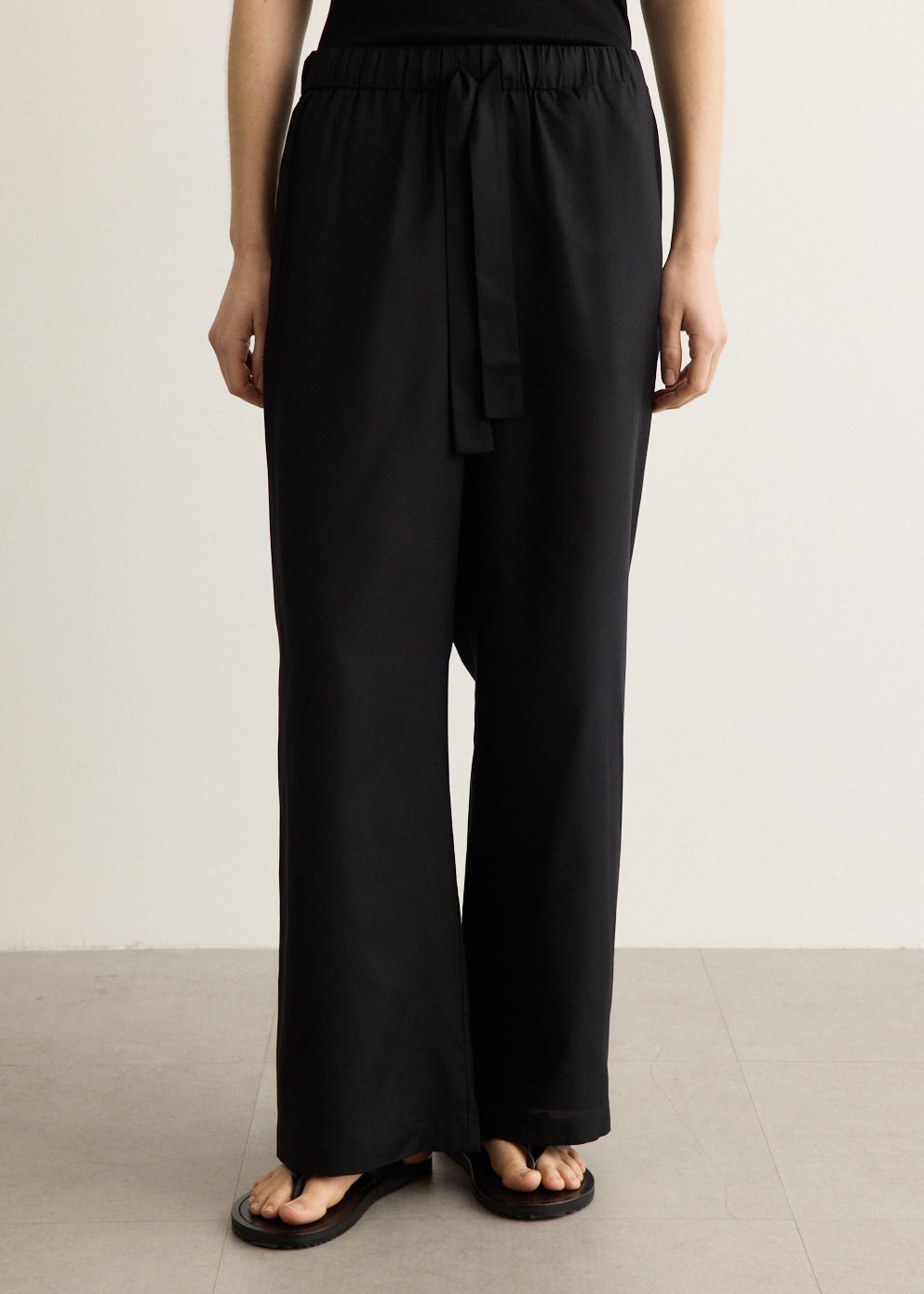 Piped Silk Trousers