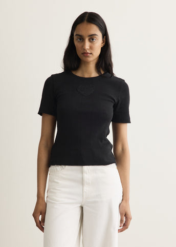 Compact Pointelle Rib Jersey T-Shirt
