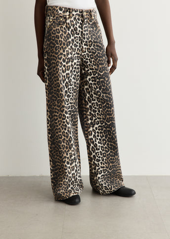 Leopard Printed Lari Jeans