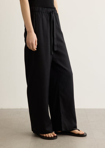 Piped Silk Trousers
