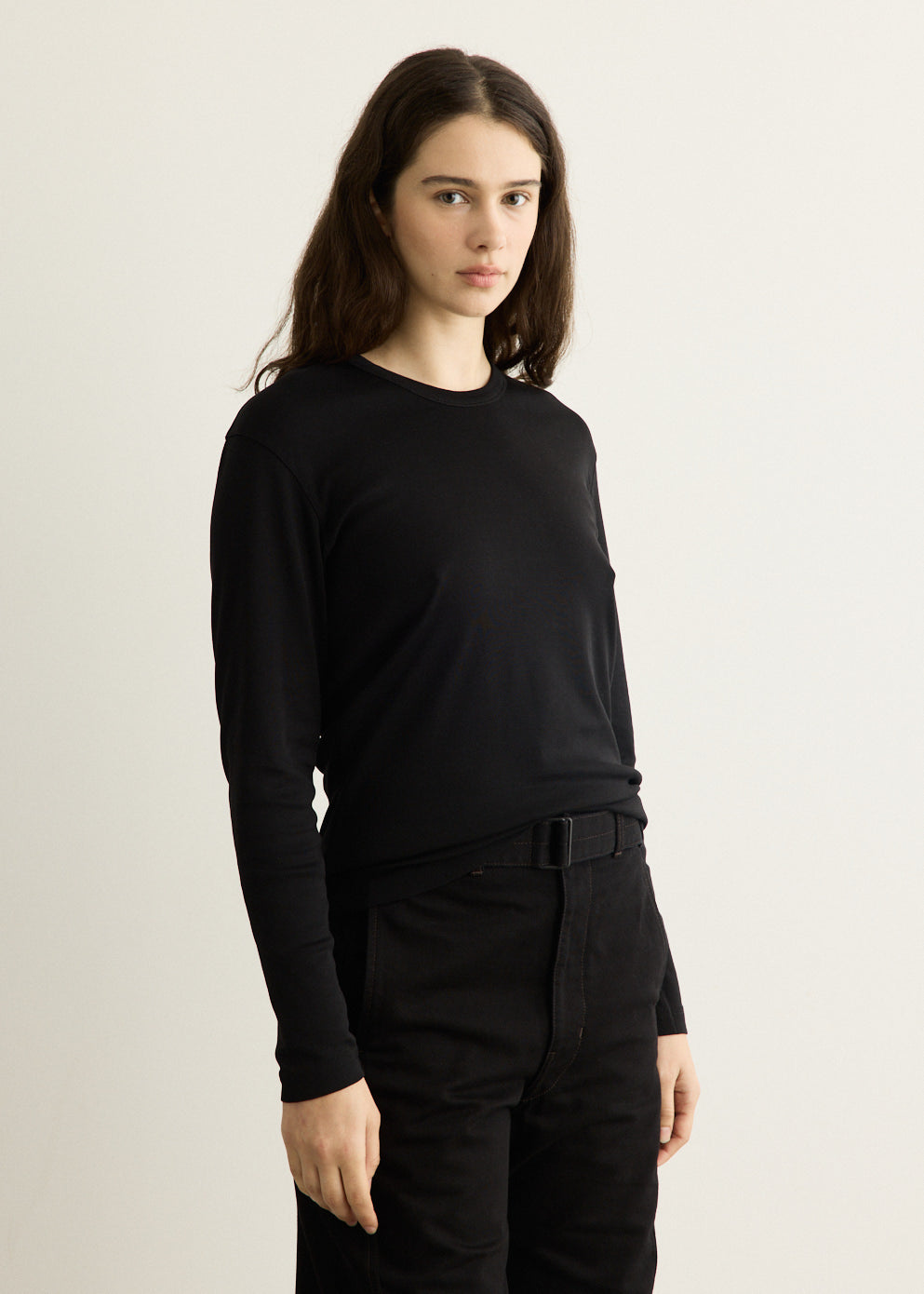 Rib Long Sleeve T-Shirt