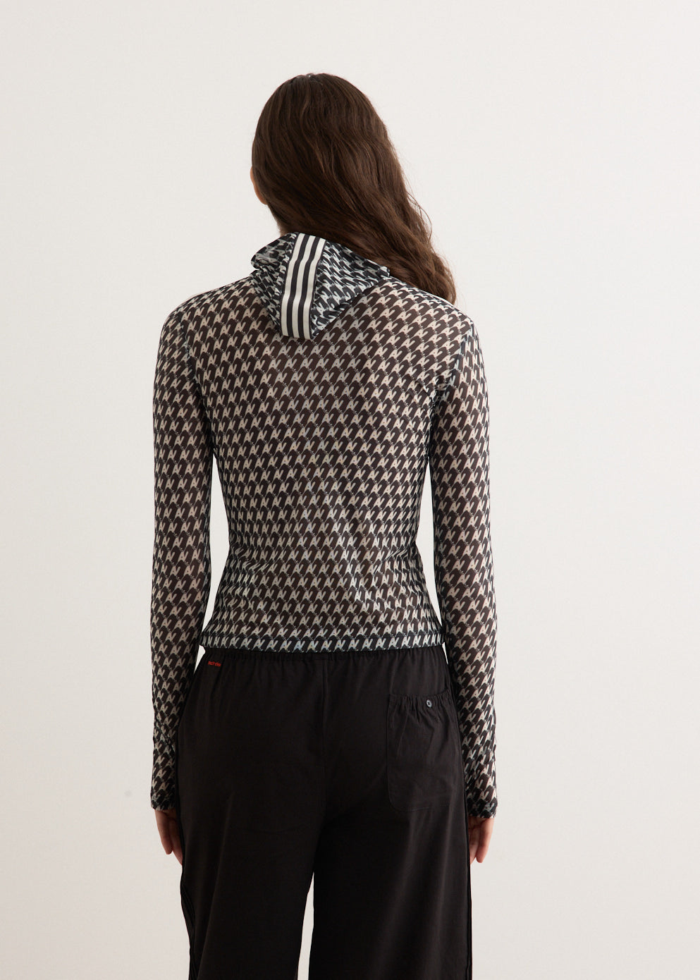 x Avavav Mesh All Over Print Top