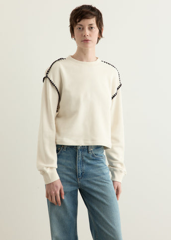Vintage Terry Blanket Stitch Pullover