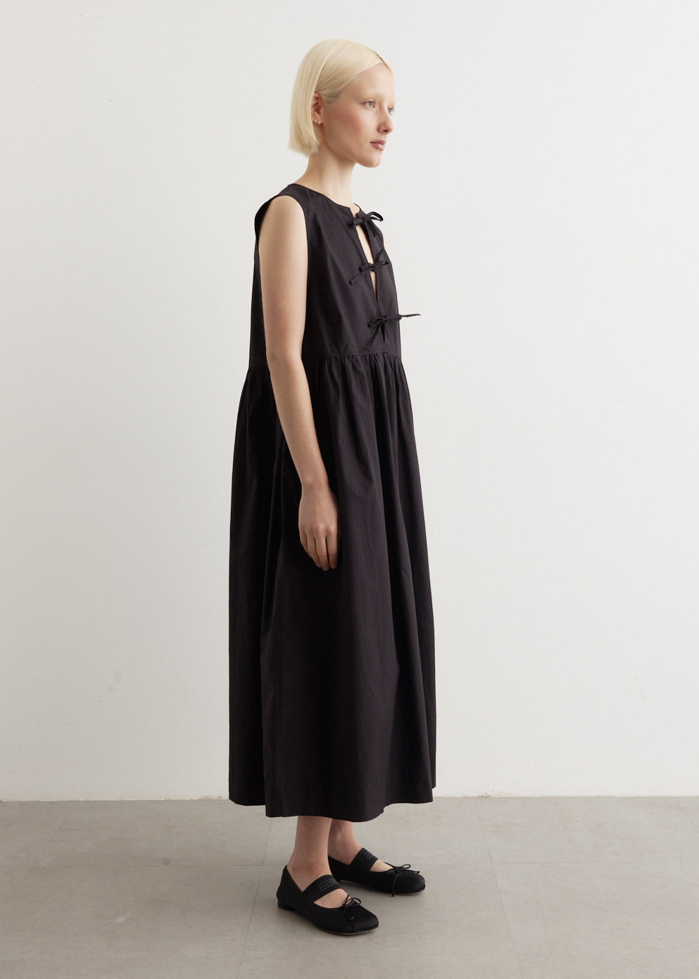 Cotton Poplin Midi Dress