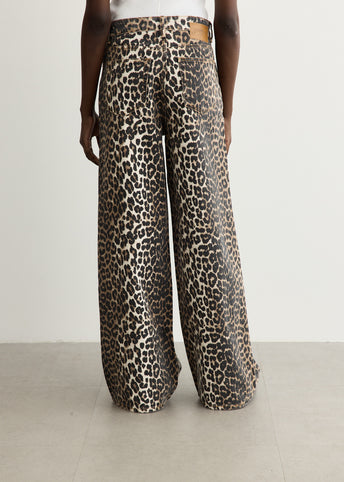 Leopard Printed Lari Jeans