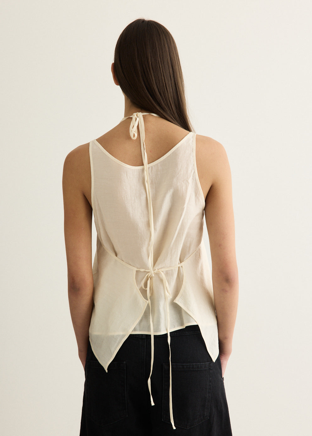 Incu Exclusive See-through Button Loop Top