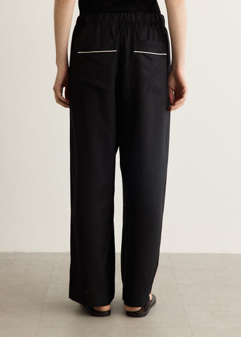 Piped Silk Trousers