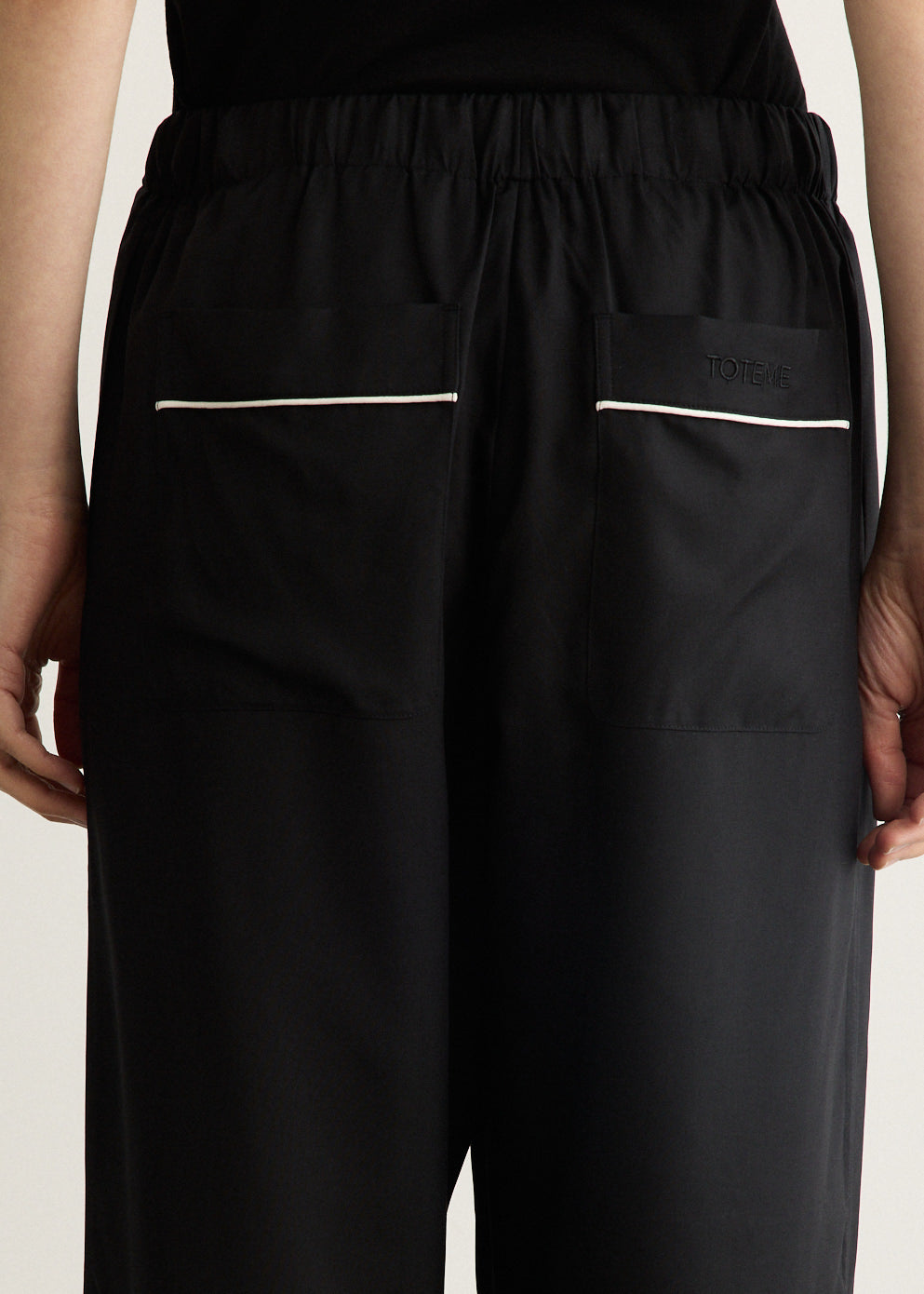 Piped Silk Trousers