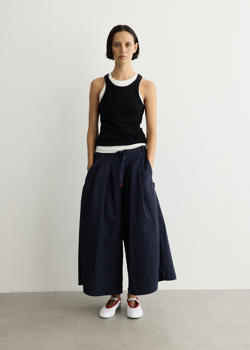 Nylon Flare Pants
