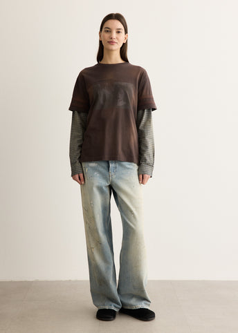 Layered Sleeve Graphic T-Shirt