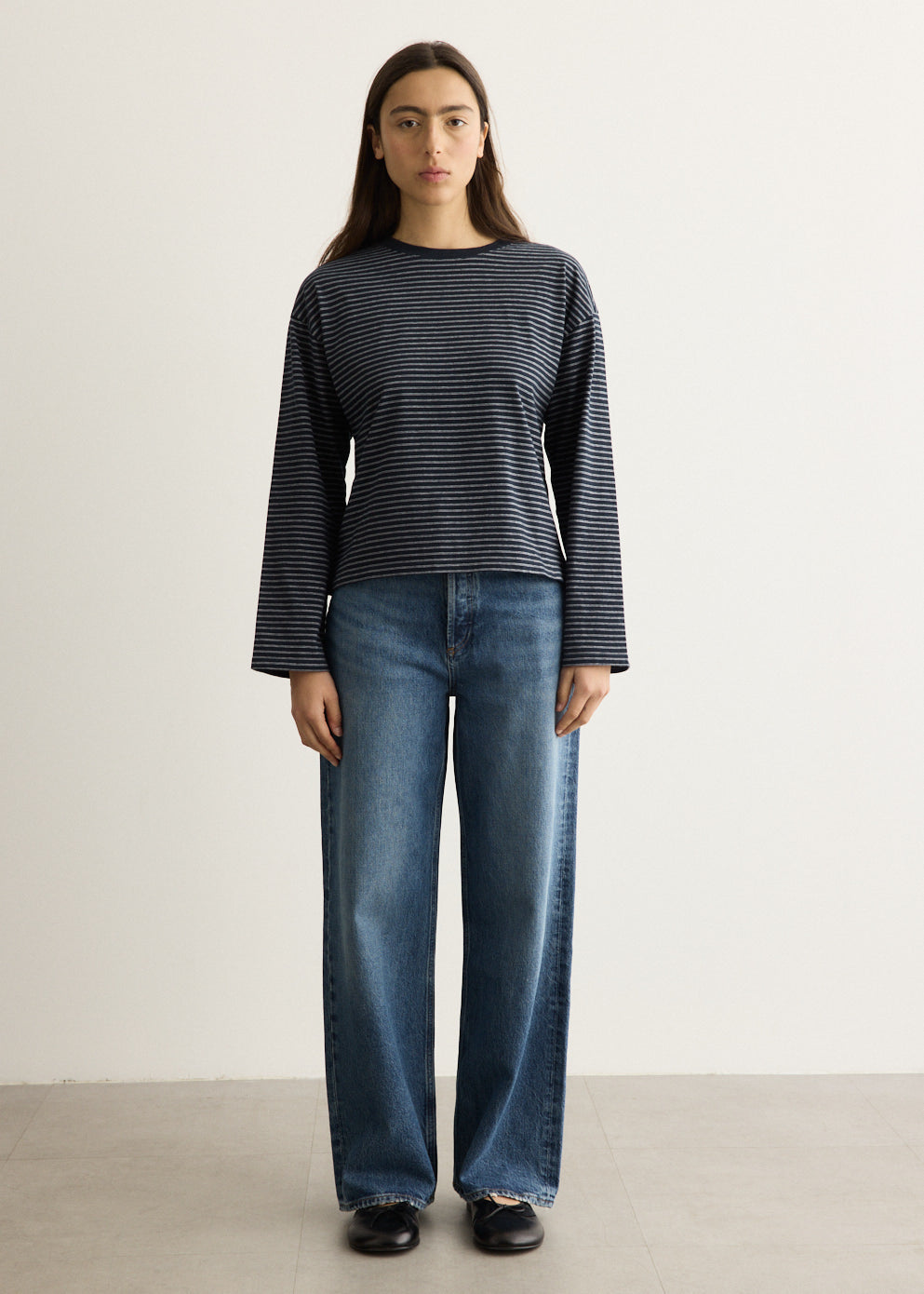 Kelly Stripe Boxy Long Sleeve T-Shirt
