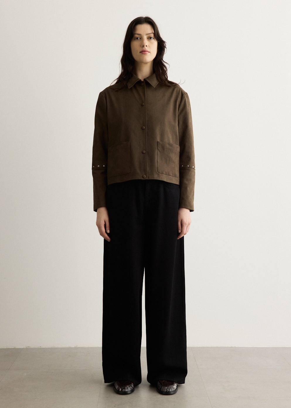 Follie Faux Suede Overshirt