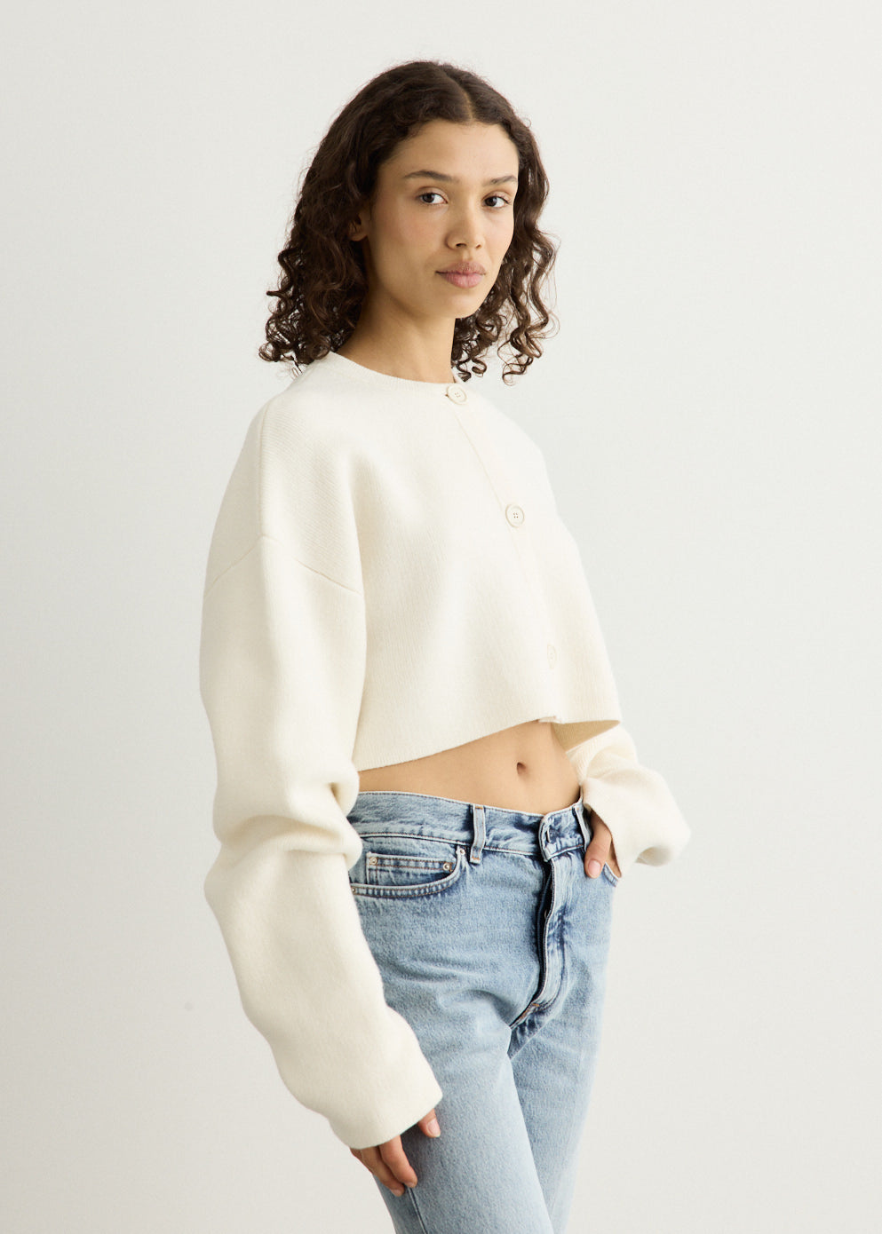 Cropped Oversized Cardigan