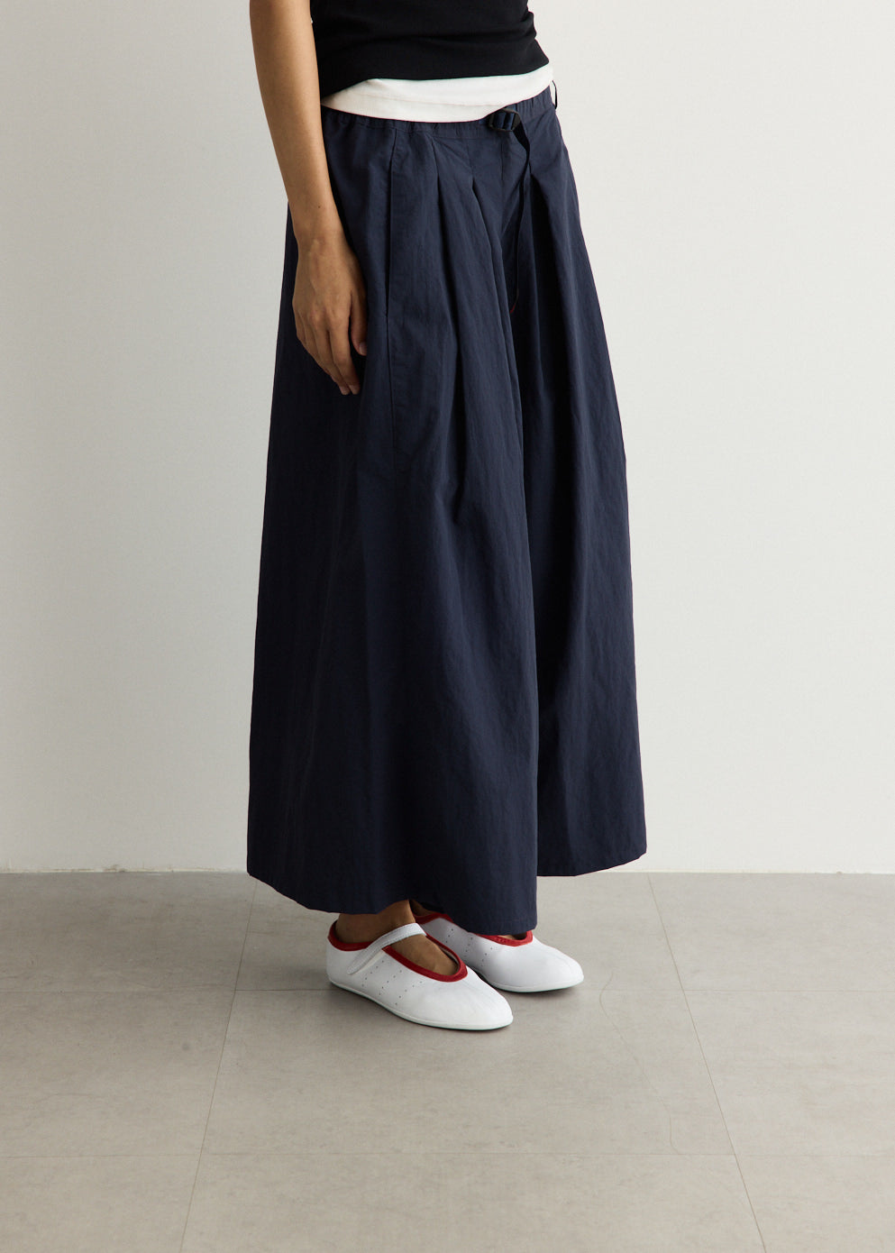 Nylon Flare Pants