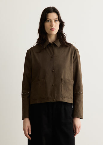 Follie Faux Suede Overshirt