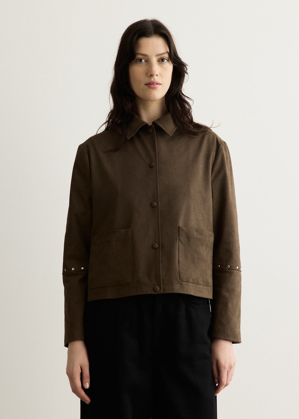 Follie Faux Suede Overshirt