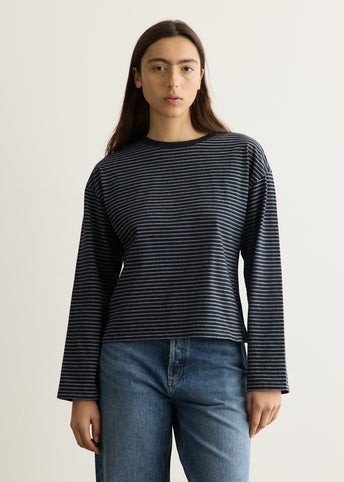 Kelly Stripe Boxy Long Sleeve T-Shirt