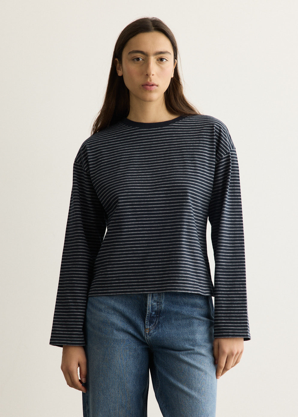 Kelly Stripe Boxy Long Sleeve T-Shirt