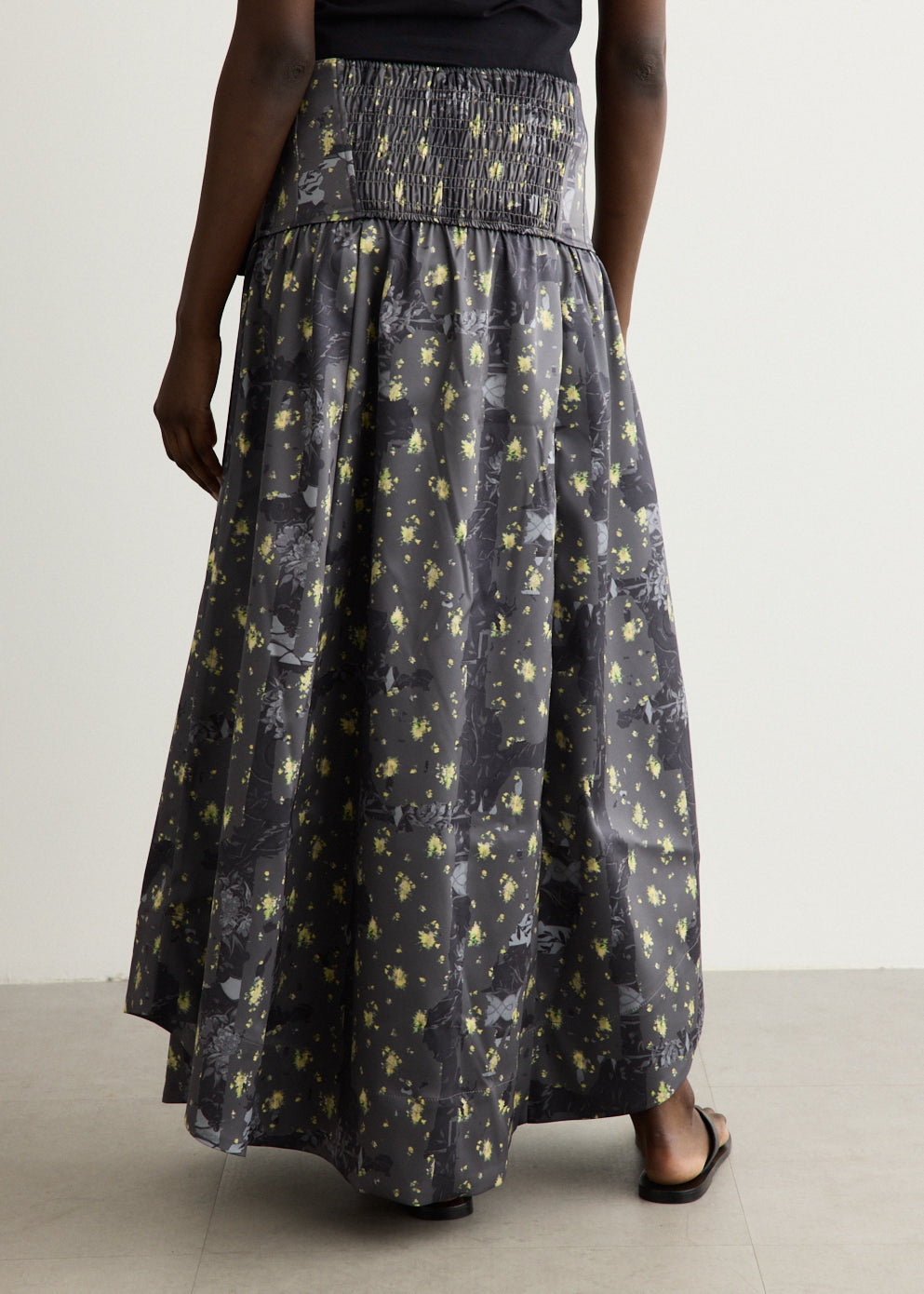 Printed Double Satin Corset Skirt