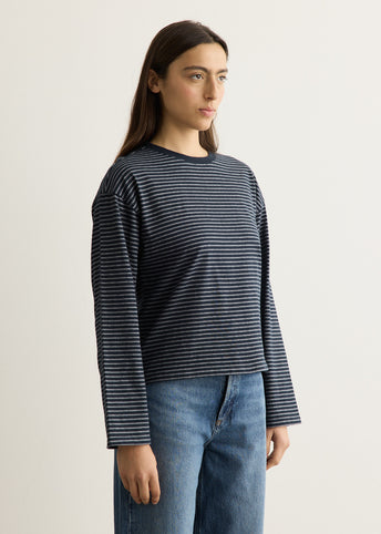Kelly Stripe Boxy Long Sleeve T-Shirt