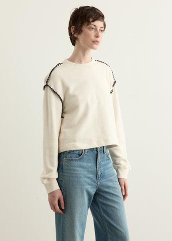 Vintage Terry Blanket Stitch Pullover