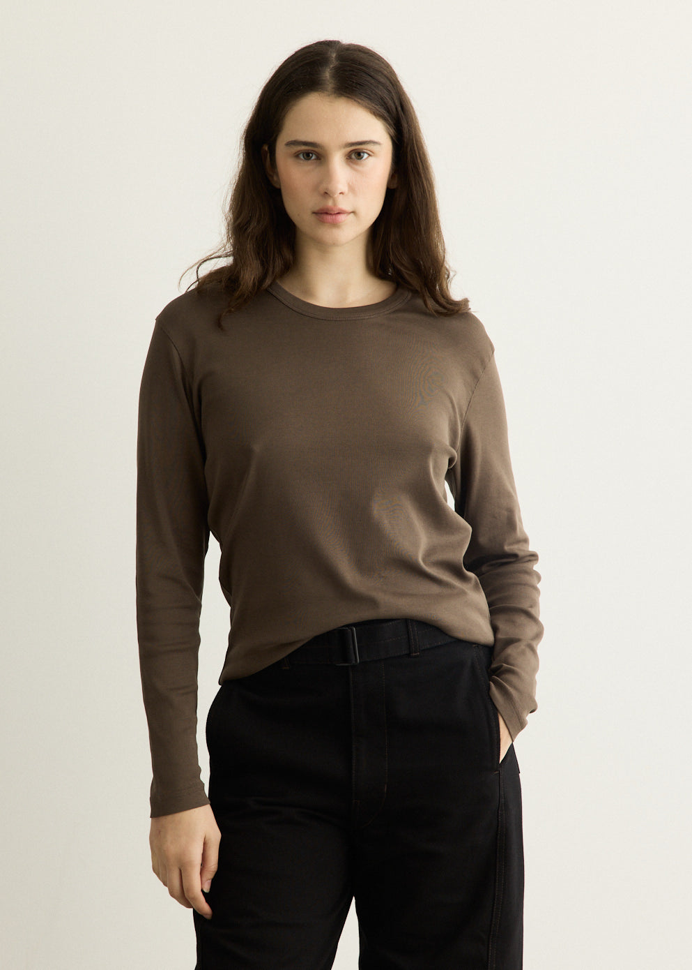 Rib Long Sleeve T-Shirt