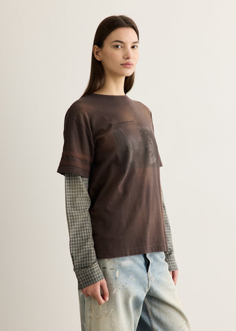 Layered Sleeve Graphic T-Shirt