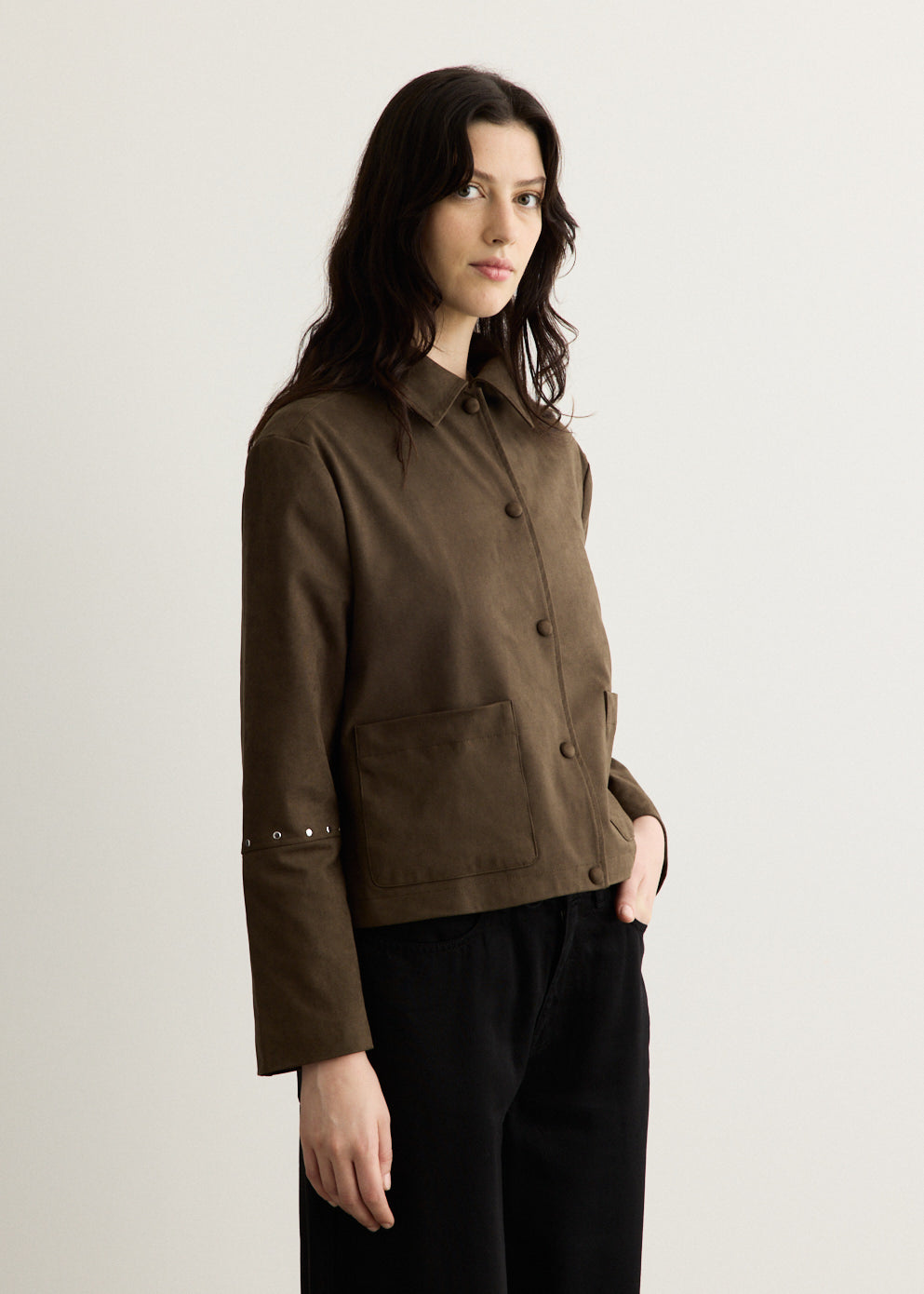 Follie Faux Suede Overshirt