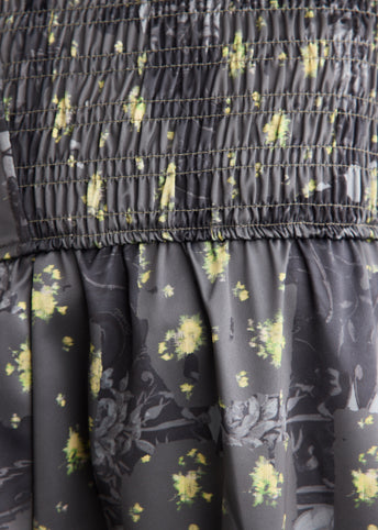 Printed Double Satin Corset Skirt