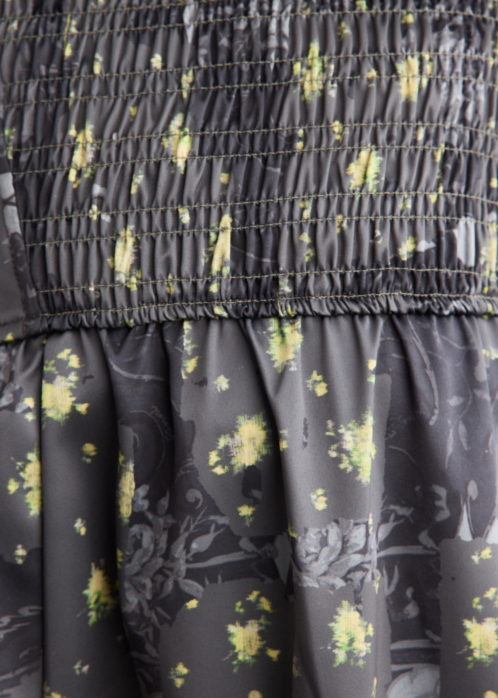 Printed Double Satin Corset Skirt