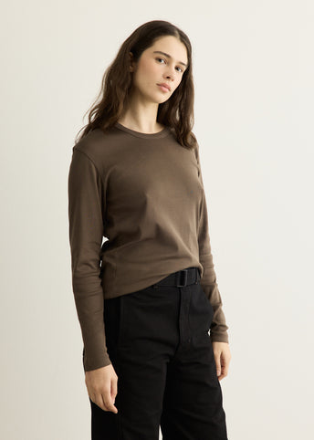 Rib Long Sleeve T-Shirt