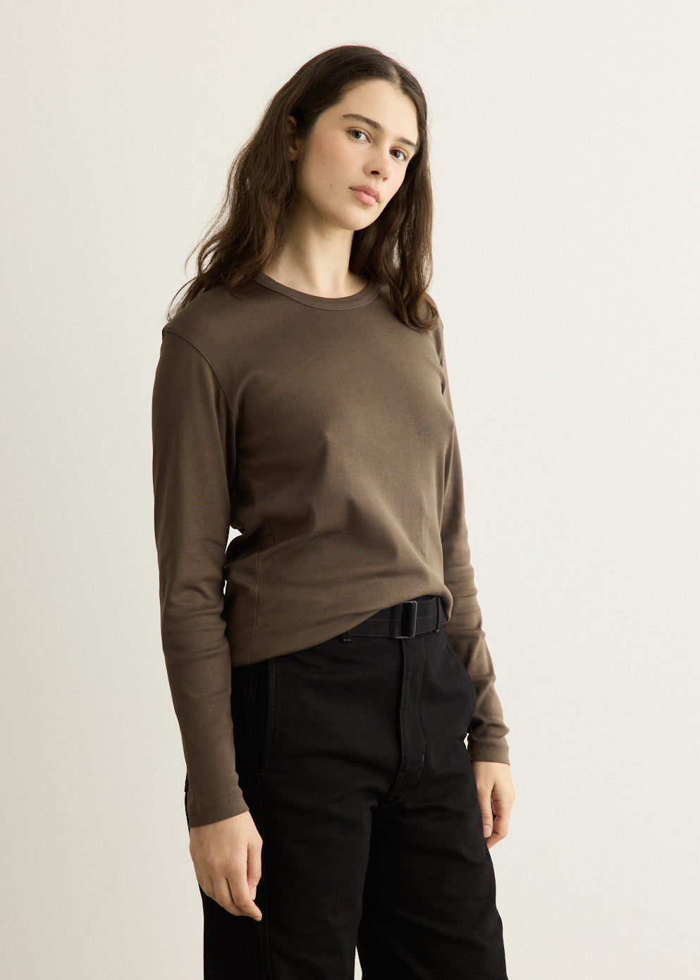 Rib Long Sleeve T-Shirt