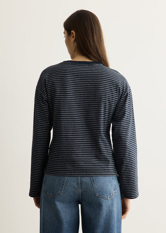 Kelly Stripe Boxy Long Sleeve T-Shirt