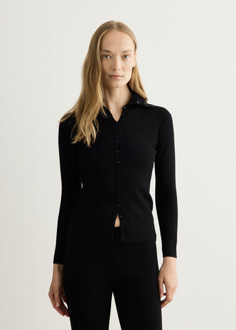 Fitted Polo Cardigan