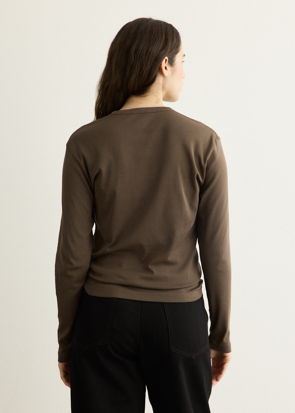 Rib Long Sleeve T-Shirt