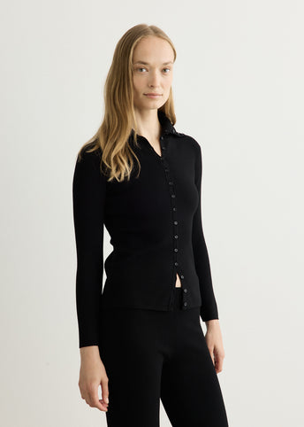 Fitted Polo Cardigan