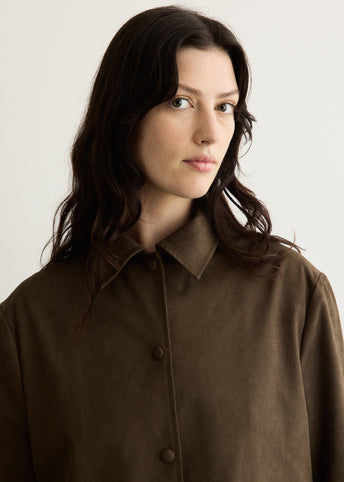 Follie Faux Suede Overshirt