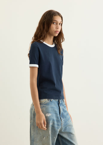 Crop Manche Courte Contrast T-Shirt