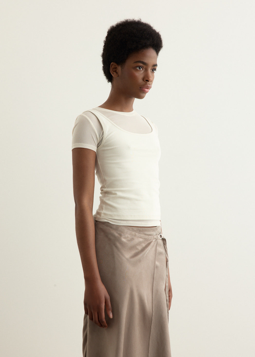 Waltz Double Layered Short Sleeve Top