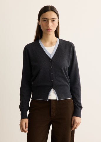 Sorbonne Contrast Knit Cardigan