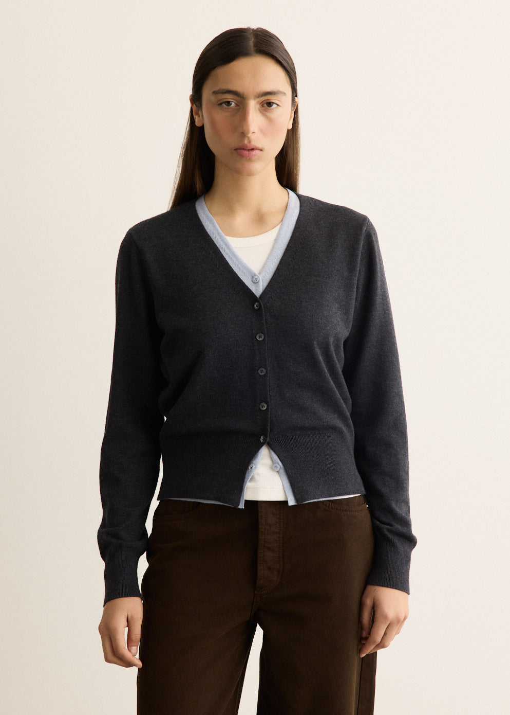 Sorbonne Contrast Knit Cardigan