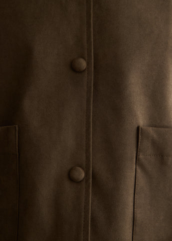 Follie Faux Suede Overshirt