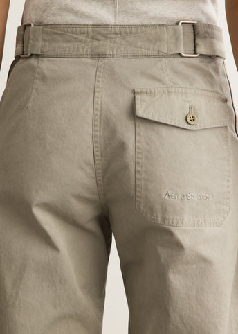 Twill Trousers with Belt