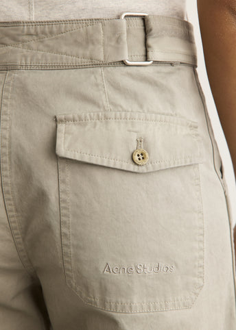 Twill Trousers with Belt