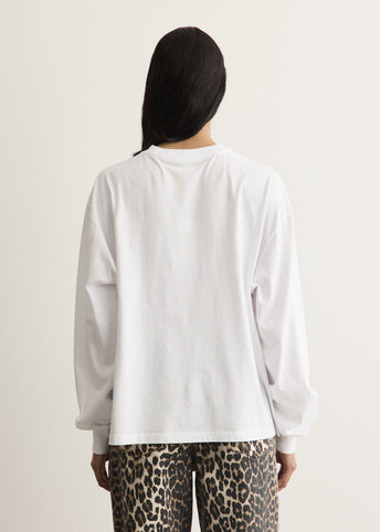 Basic Cotton Jersey Long Sleeve Strawberry T-Shirt