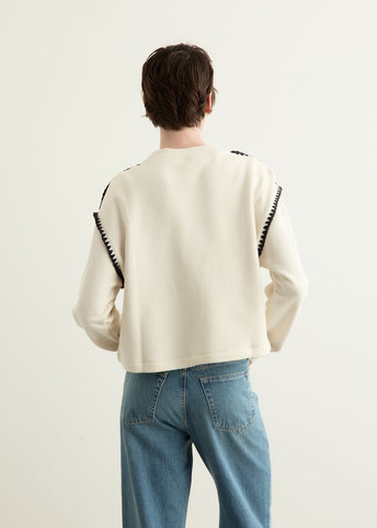 Vintage Terry Blanket Stitch Pullover