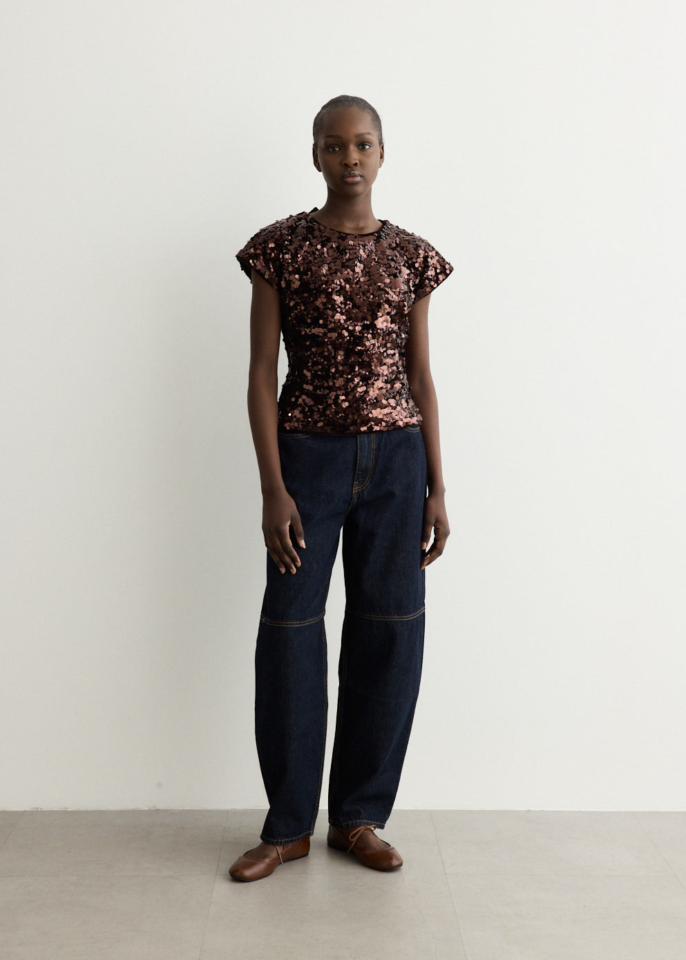 Velvet Sequins Top