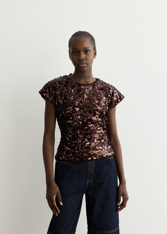 Velvet Sequins Top