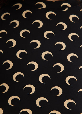 Moon Printed Jersey Short Sleeve Crewneck Top